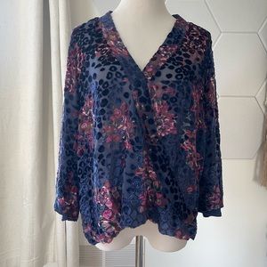NWT Anthropologie Velvet Blouse